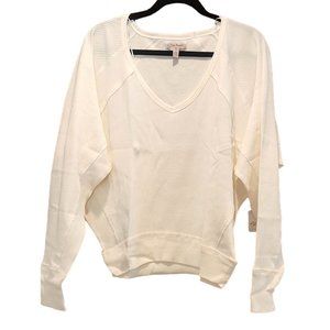 NWT Free People Santa Clara Thermal Size Women XS Alabaster Long Sleeve V-Neck